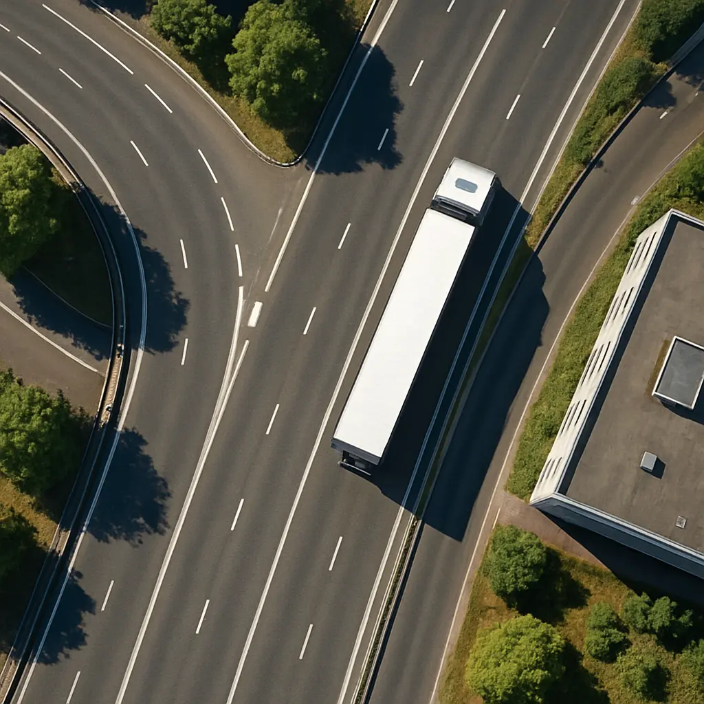 Netzwerkkarte mit optimierten Lieferwegen